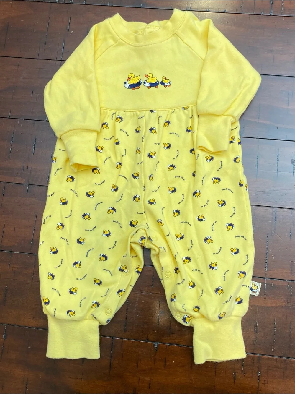 Gymboree Vintage On The Pond Yellow Duck Romper 3-6M Unisex
